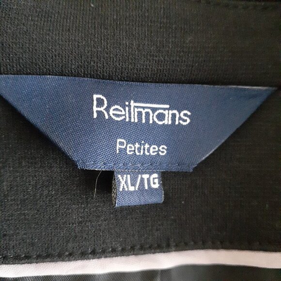 Reitmans Women's Size XL Petite Black 3/4 Sleeves Two Button Lined Blazer - Picture 5 of 14